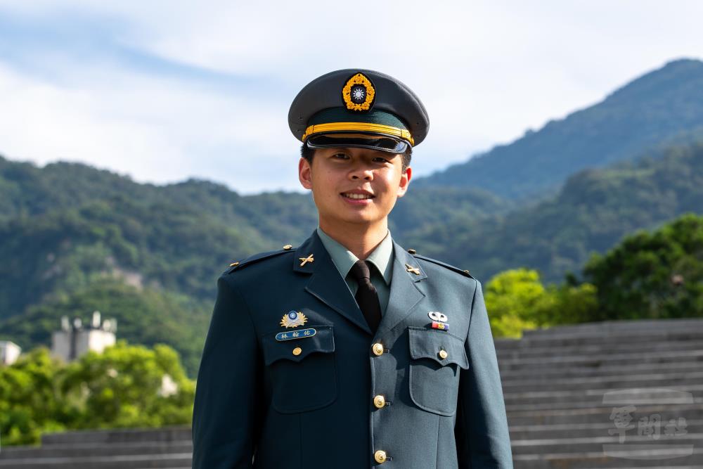 陸軍官校畢業生林翰佑。（軍聞社記者王進福攝）