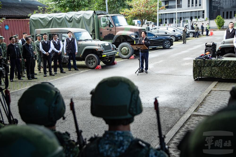 賴總統表示，透過引進關鍵戰術思維，提升後備整體戰力。（軍聞社記者王茗生攝）