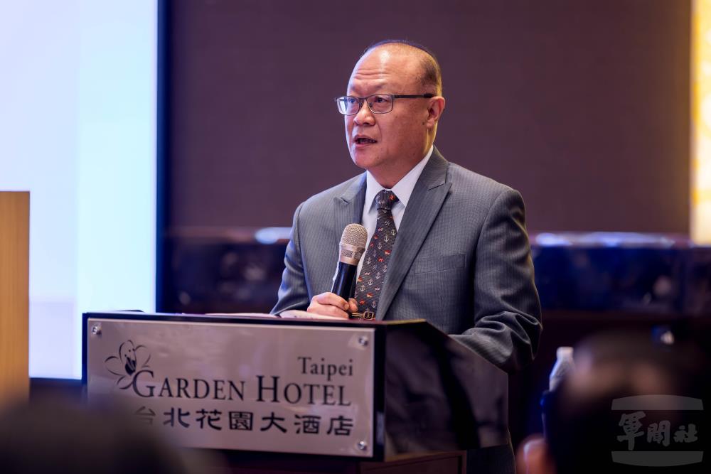 國防部吳常次感謝社會各界長期以實際行動支持國防。（軍聞社記者蔡枋澐攝）