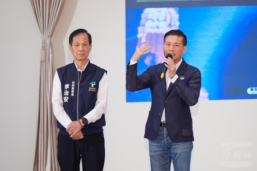 戴議長致詞感謝國軍官兵對國家的辛勤貢獻。（軍聞社記者陳彥樺攝）