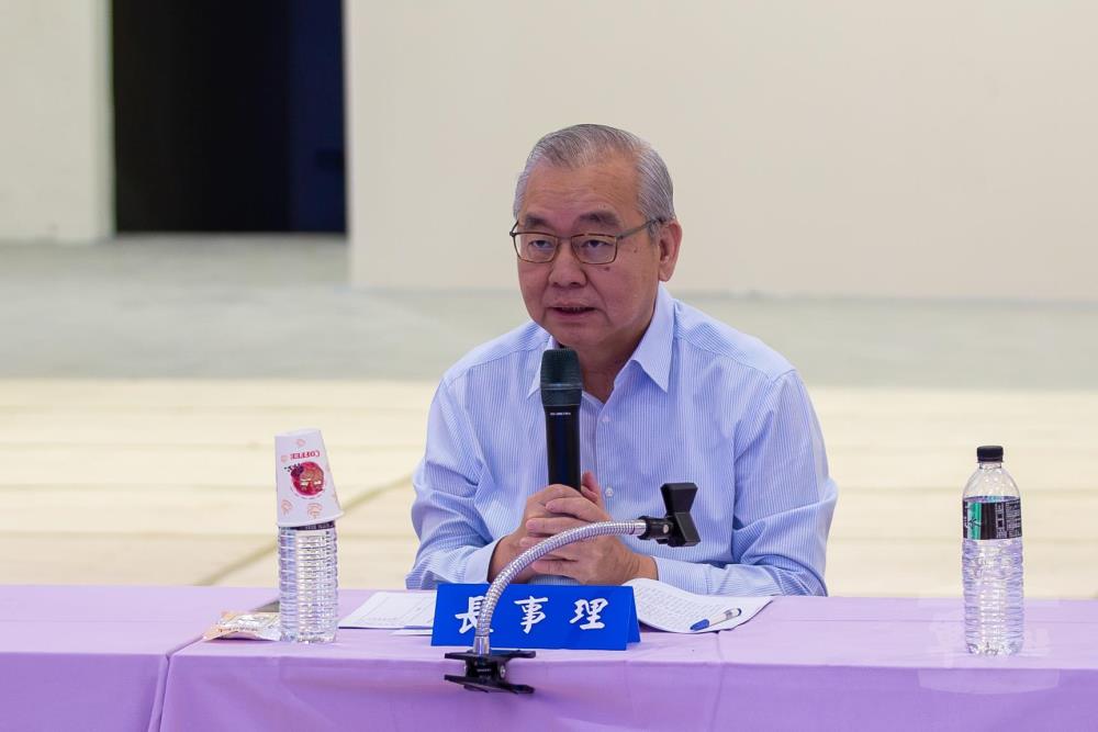軍友社理事長黃呈琮主持會議。（軍聞社記者王進福攝）