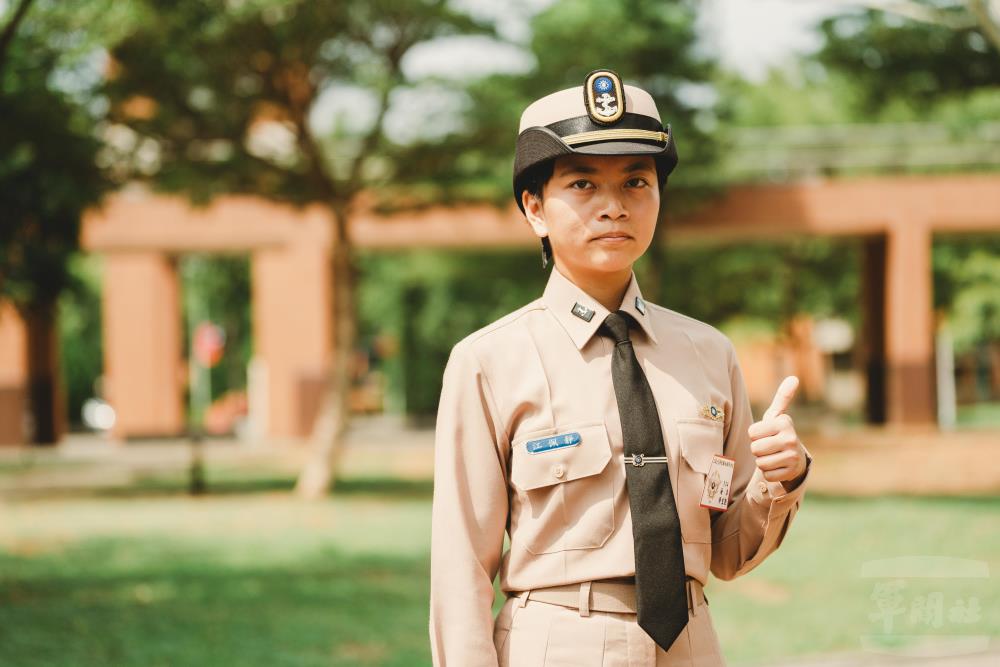 海軍軍官學校士官二專班學生江佩靜。（青年日報提供）