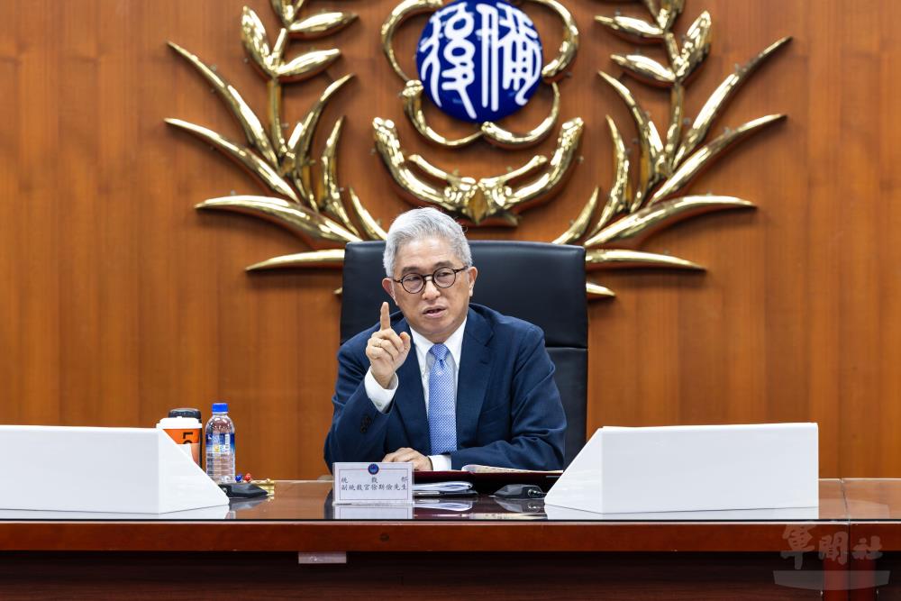 徐副部長期勉各單位應釐清權責與協調程序，確保戰時能有效整合軍民力量。（軍聞社記者蔡枋澐攝）
