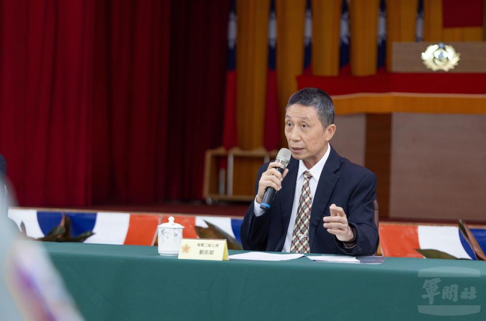 海軍備役上將劉志斌期盼榮民前輩共同為國家發聲。（軍聞社記者吳柏融攝）