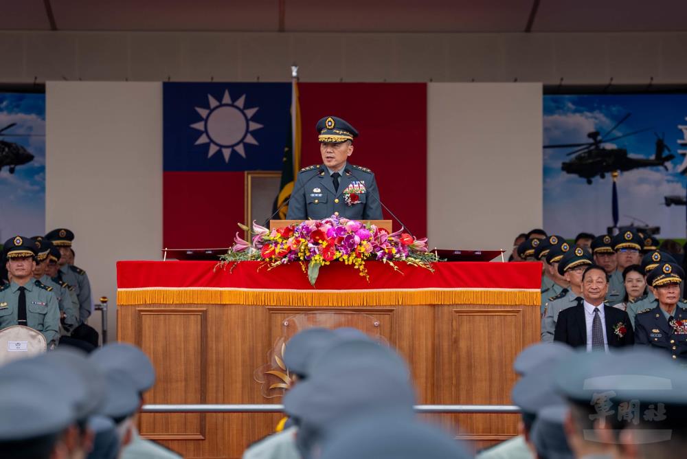 司令呂上將於部慶典禮致詞。（軍聞社記者尤昱翔攝）