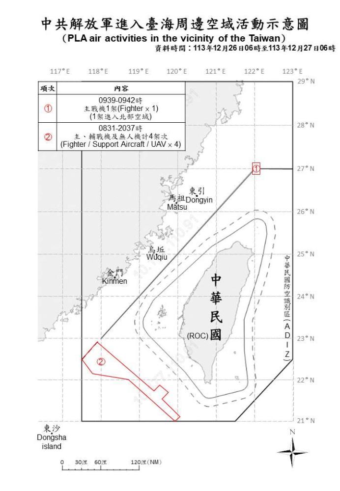 中共機艦臺海周邊活動　國軍嚴密監控應處