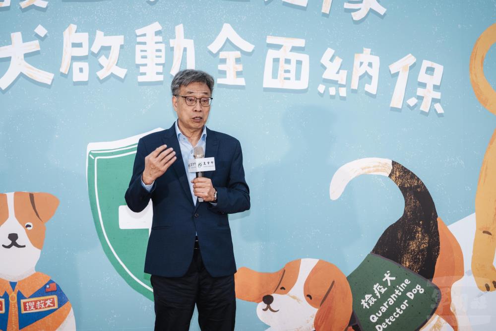 農業部長陳駿季於記者會上致詞。（軍聞社記者陳彥樺攝）