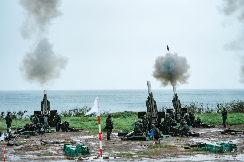 高射界射擊。（軍聞社記者林庭暉攝）