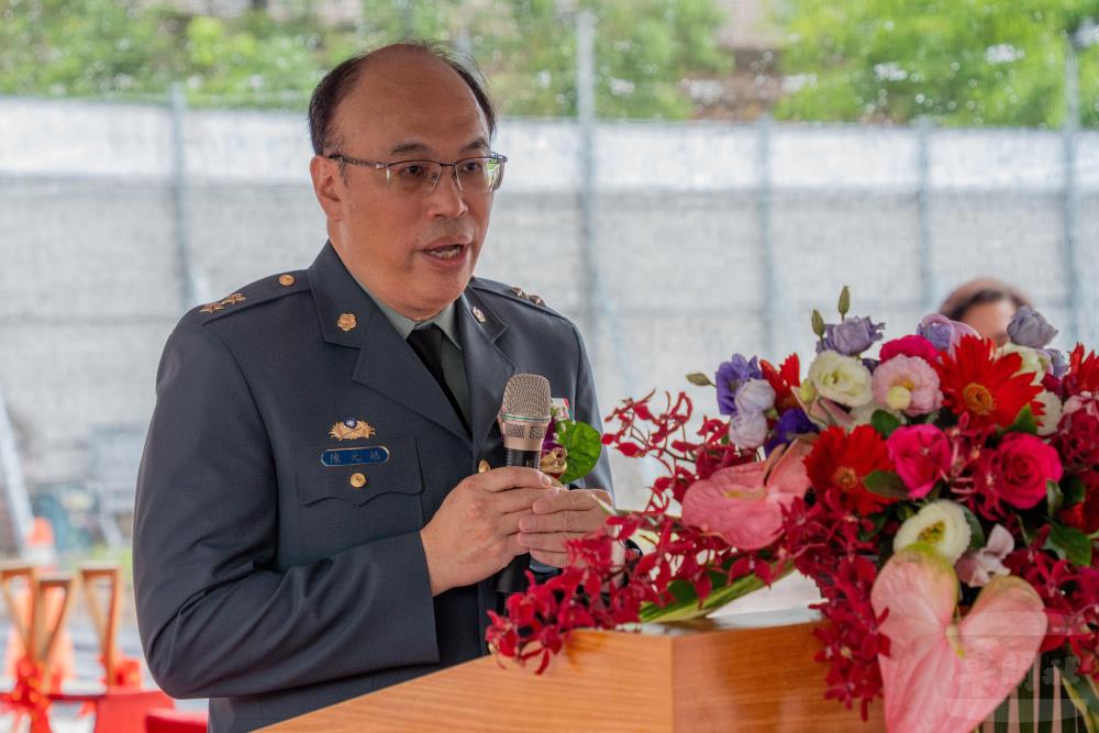 陳局長致詞時表示，本次新建工程是國防醫療體系的重要里程碑。（軍聞社記者薛皓文攝）
