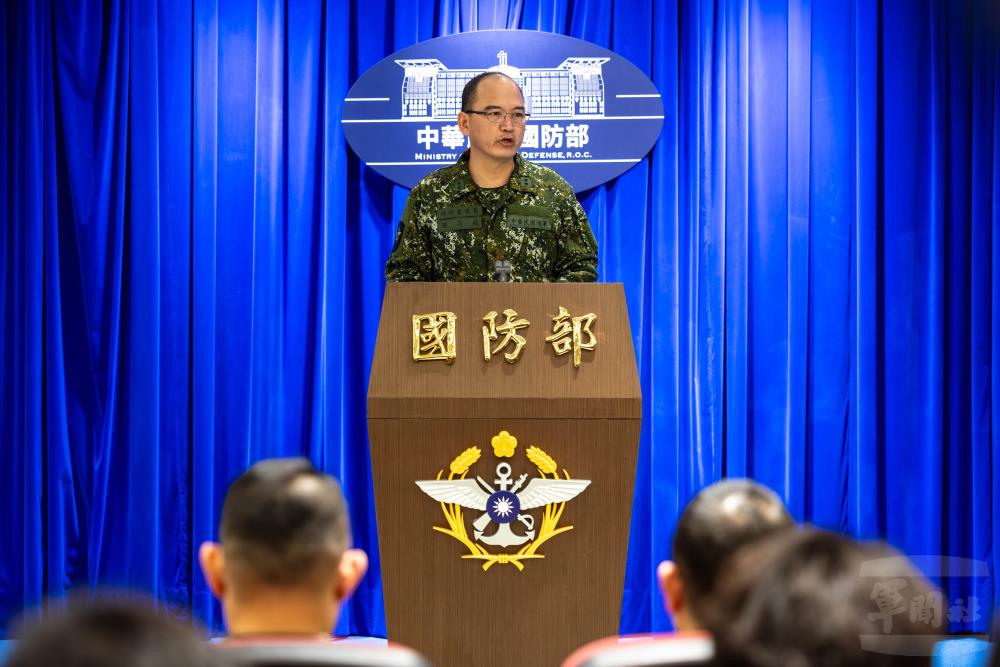 國防部作計室次長連志威中將表示，國軍時刻有效因應共軍升高衝突之威脅。（軍聞社記者蔡枋澐攝）