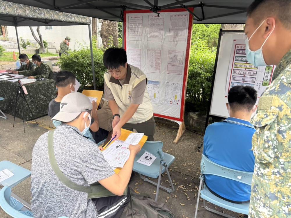 臺南市後輔中心協助137旅召員報到　凝聚軍民動員能量