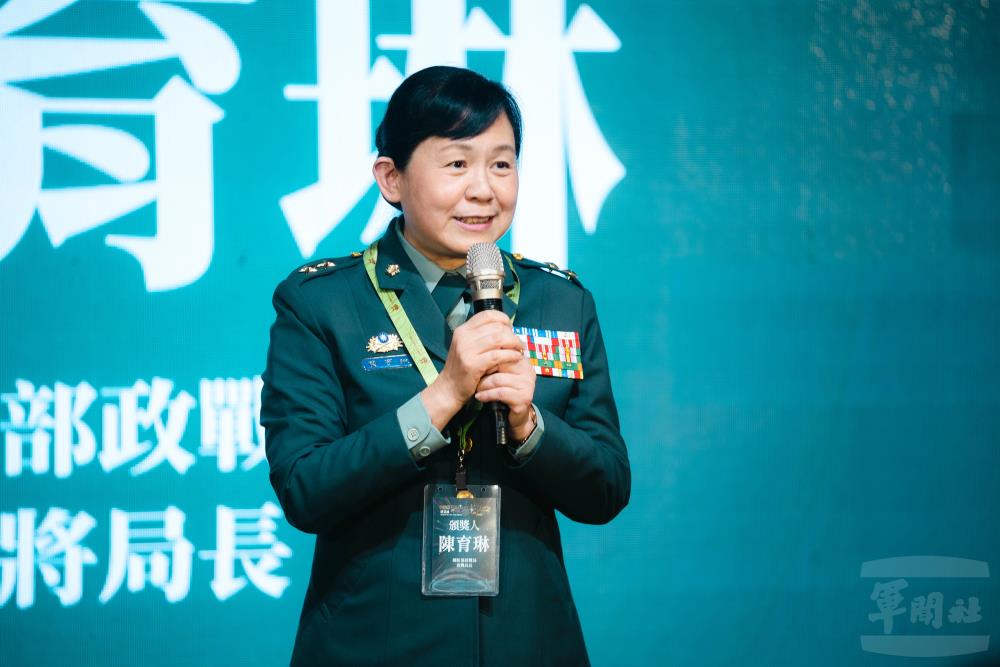 陳局長表示，呼籲全民能共同支持、一起守護摯愛的中華民國。（軍聞社記者林庭暉攝）