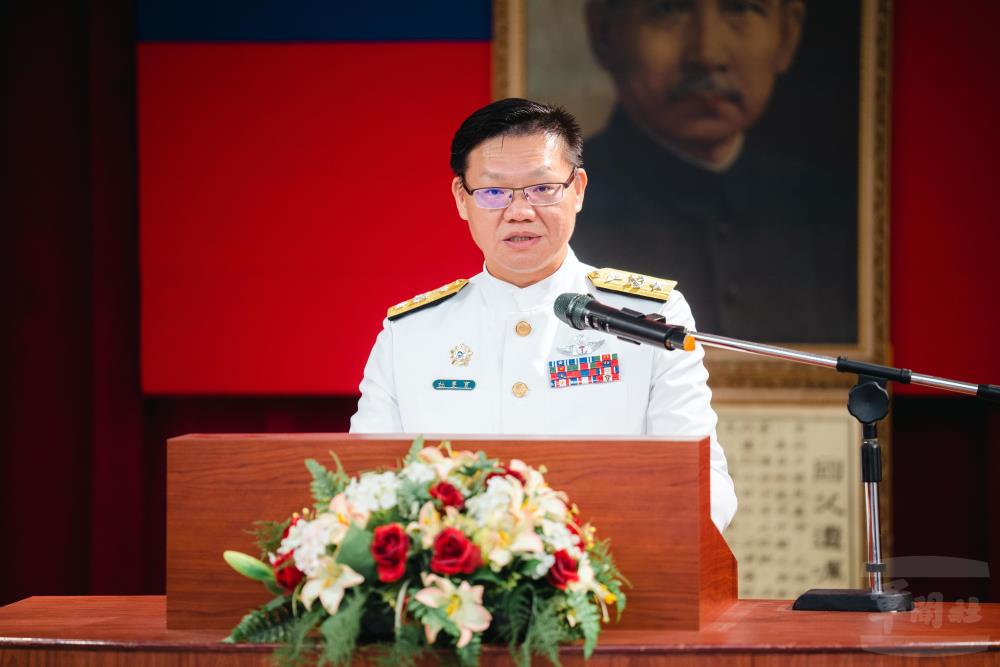 杜院長勉勵學員增強身體與心理素質。（軍聞社記者林庭暉攝）