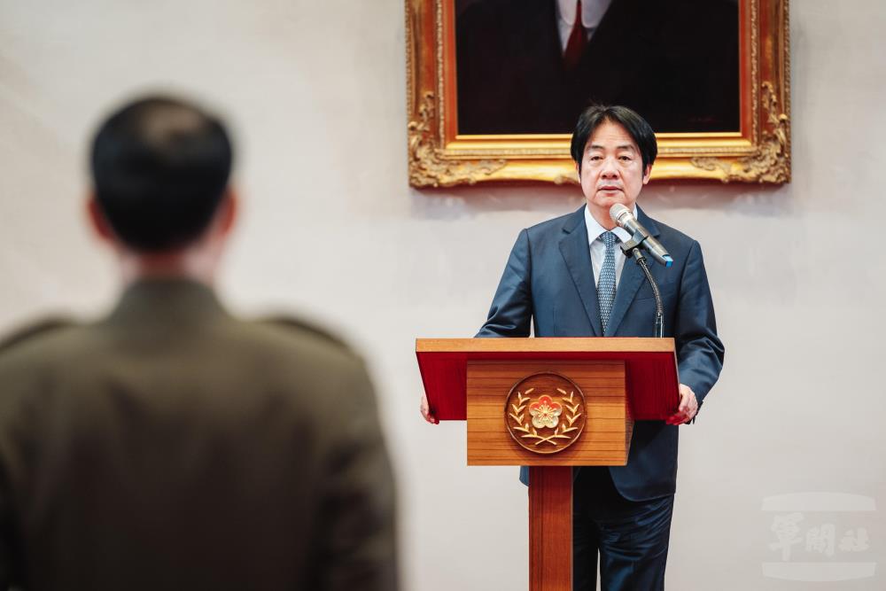 賴總統勉勵晉任將官務實領導、推動改革，強化國軍戰力。（軍聞社記者陳彥樺攝）