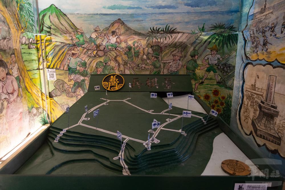 陣地內設置兵棋室。（軍聞社記者吳柏融攝）