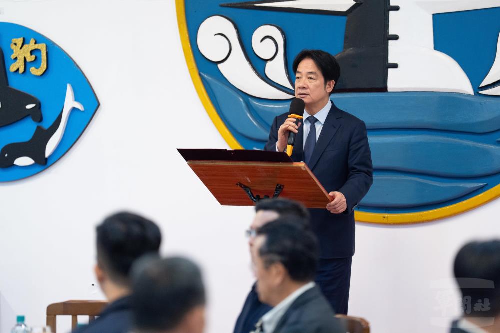 賴總統呼籲朝野尊重專業、支持國防，盡速通過特別條例。（軍聞社記者陳彥樺攝）