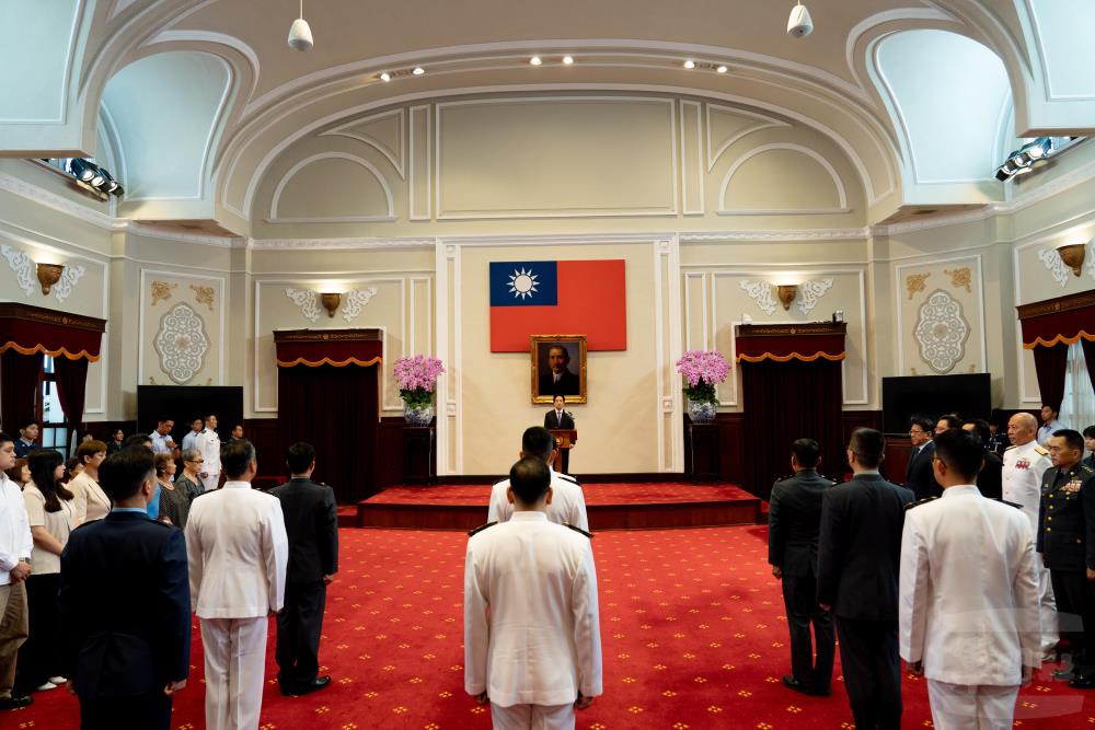 賴總統主持將官晉任典禮。（軍聞社記者呂尚俞攝）
