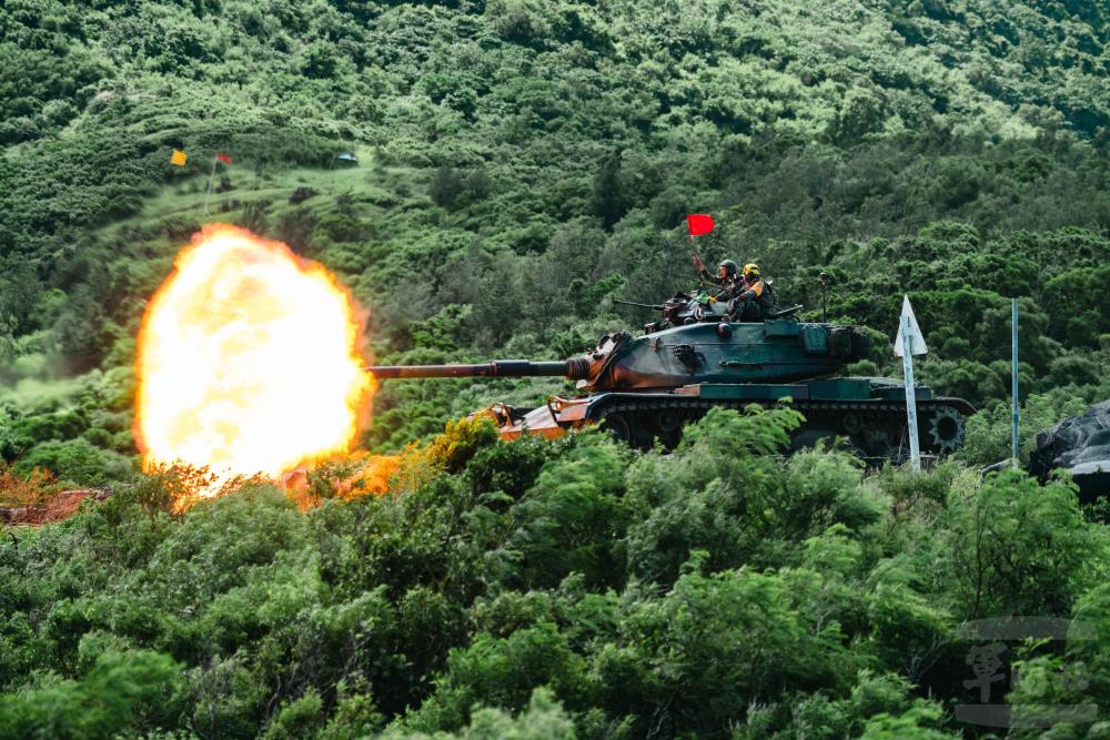 M60A3戰車射擊。（軍聞社記者林庭暉攝）