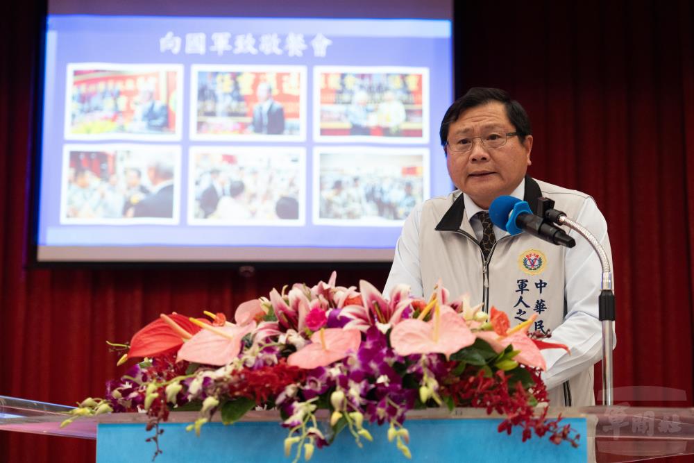 簡秘書長進行工作報告。（軍聞社記者呂尚俞攝）