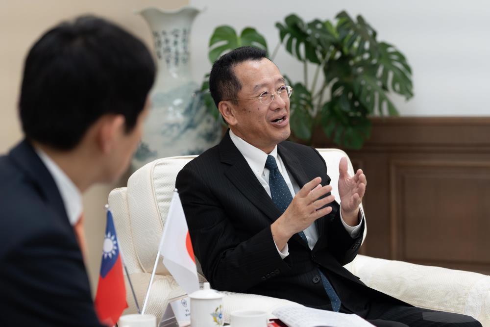 顧部長表示，臺日同為共享自由、民主等價值的重要夥伴。（軍聞社記者呂尚俞攝）