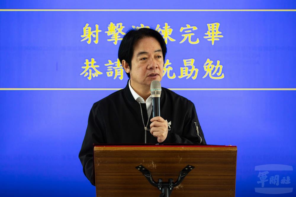 賴總統肯定國軍聯合作戰能力及扎實訓練成果。（軍聞社記者蔡枋澐攝）