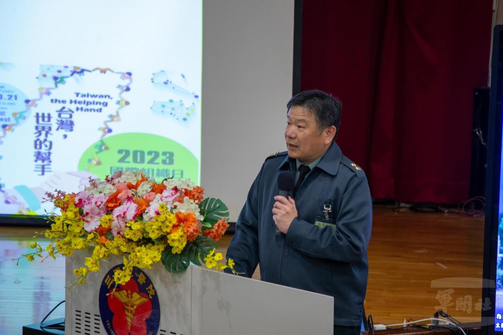 軍醫局長蔡中將出席致詞。（軍聞社記者江騏安攝）