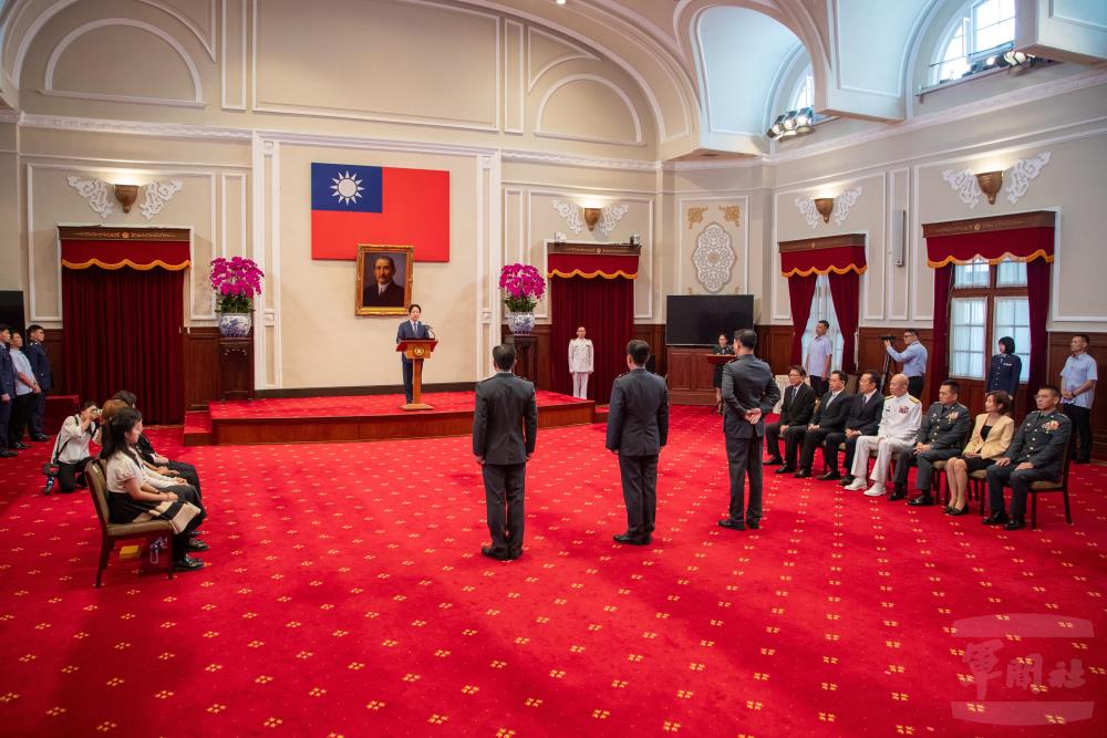 賴總統29日主持「中華民國115年5月份將官晉任授階典禮」。（軍聞社記者王進福攝）