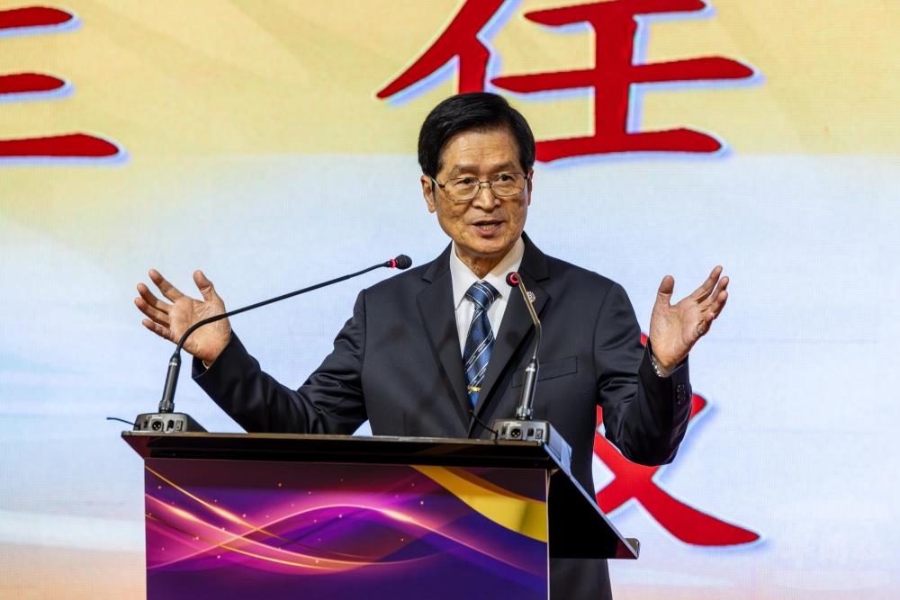 嚴主委於典禮中致詞。（軍聞社記者蔡枋澐攝）