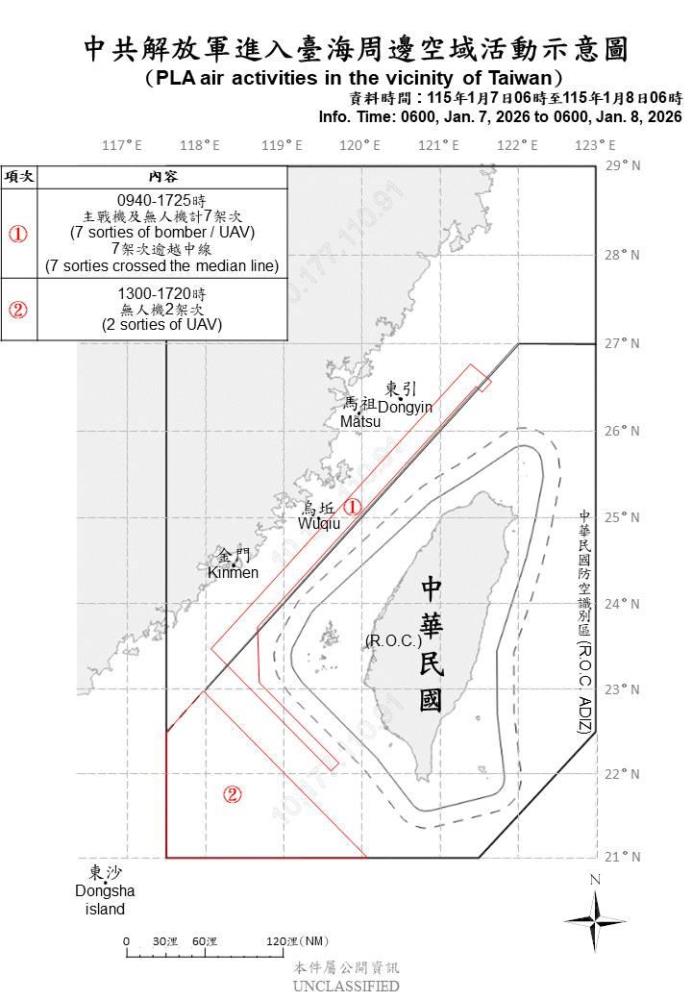 中共機艦臺海周邊活動　國軍嚴密監控應處