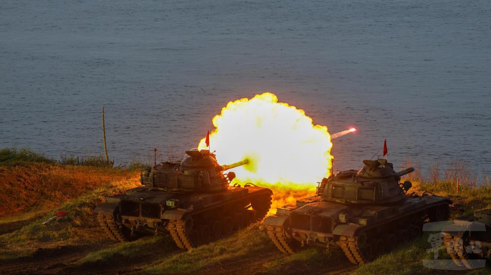 M60A3戰車執行制壓火力與臨機目標射擊任務。（青年日報提供）
