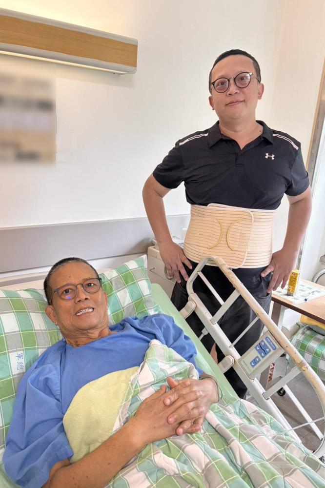 陸軍南測中心陳士官長捐肝救父，成功挽救罹患肝癌的父親。（陸軍南測中心提供）