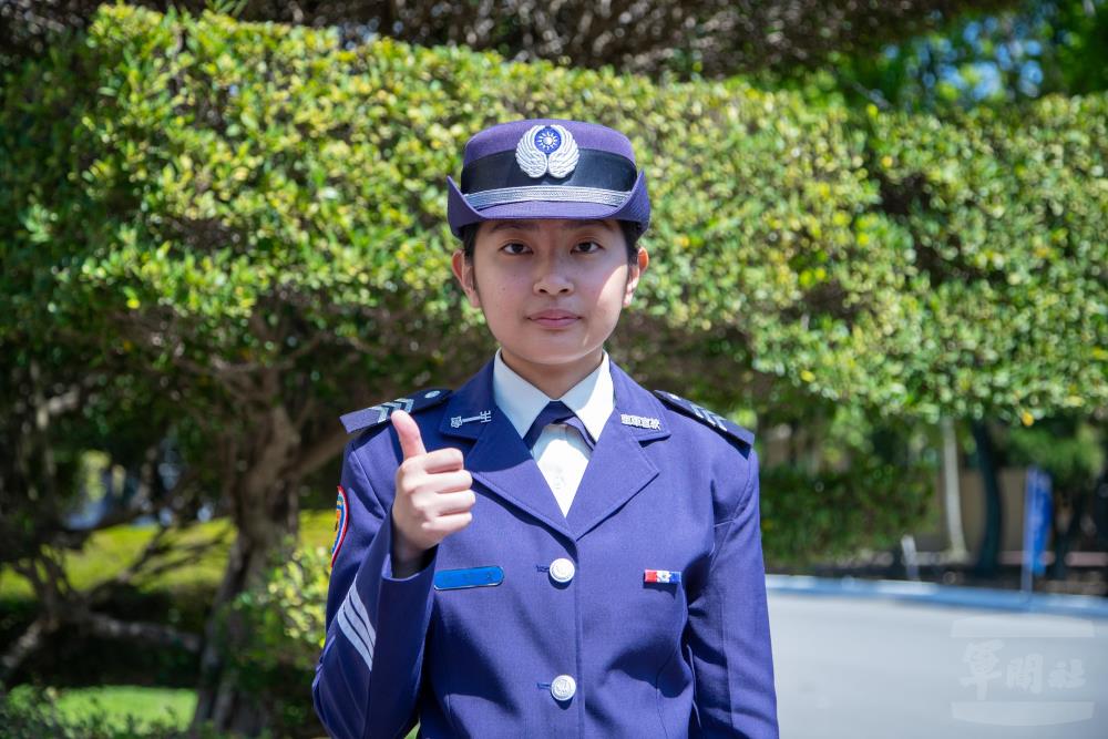 空軍官校航空工程機械學系三年級學生張同學。（軍聞社記者王進福攝）