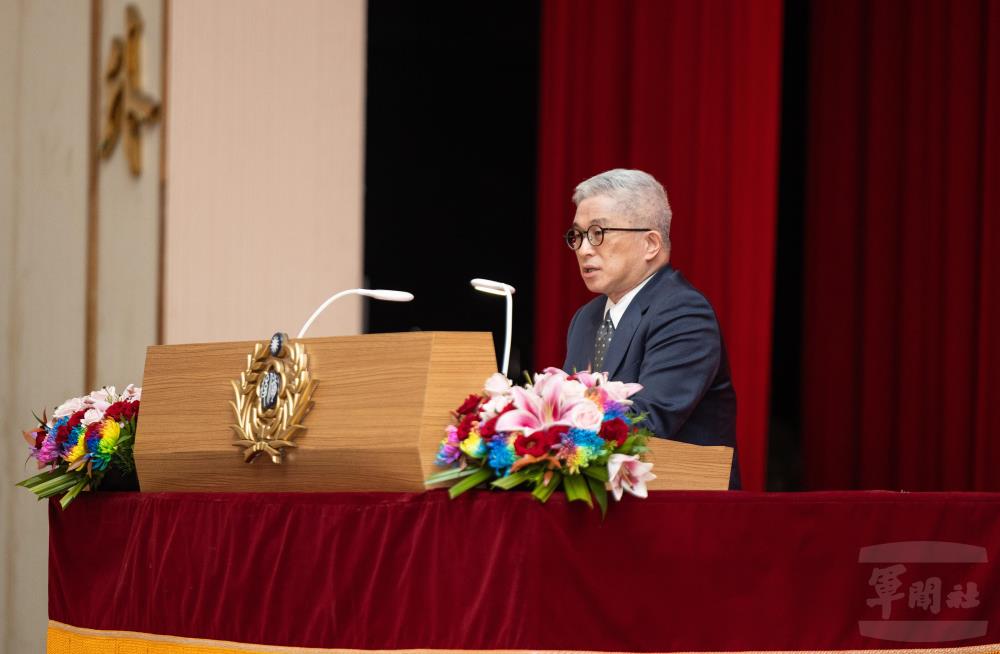 徐副部長期勉同仁持續精進，強化整體防衛韌性。（軍聞社記者吳柏融攝）