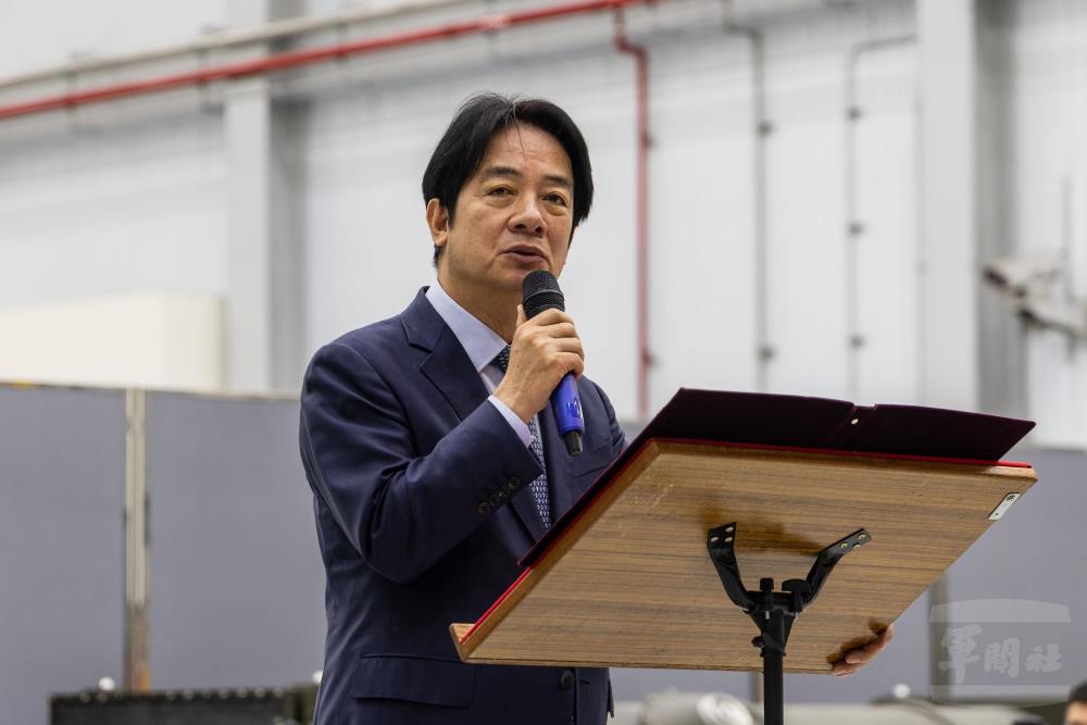 賴總統勗勉中科院同仁。（軍聞社記者蔡枋澐攝）