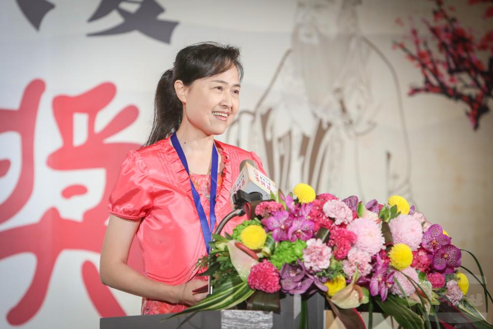 北市南湖高中校長吉佛慈致詞。（軍聞社記者周昇煒攝）