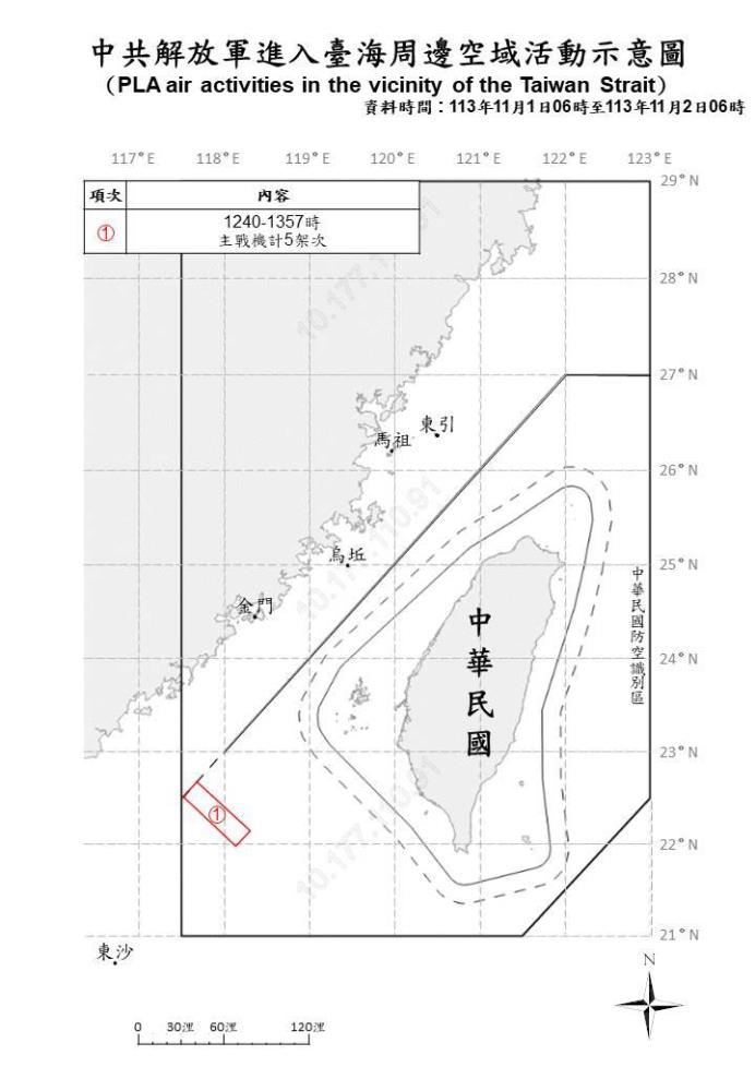 中共機艦臺海周邊活動　國軍嚴密監控應處