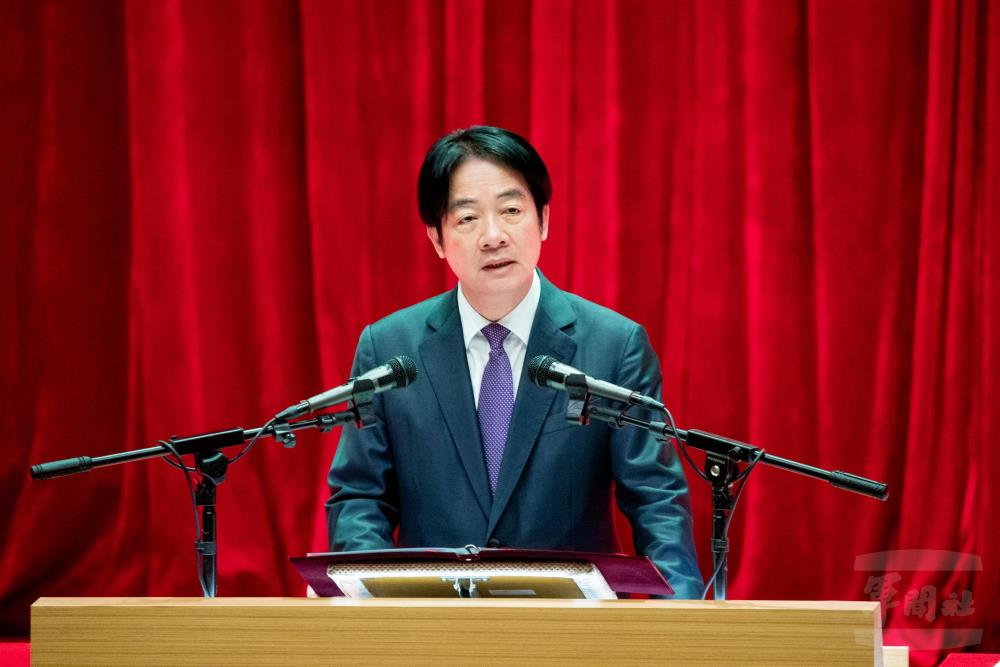 賴總統致詞。（軍聞社記者呂尚俞攝）