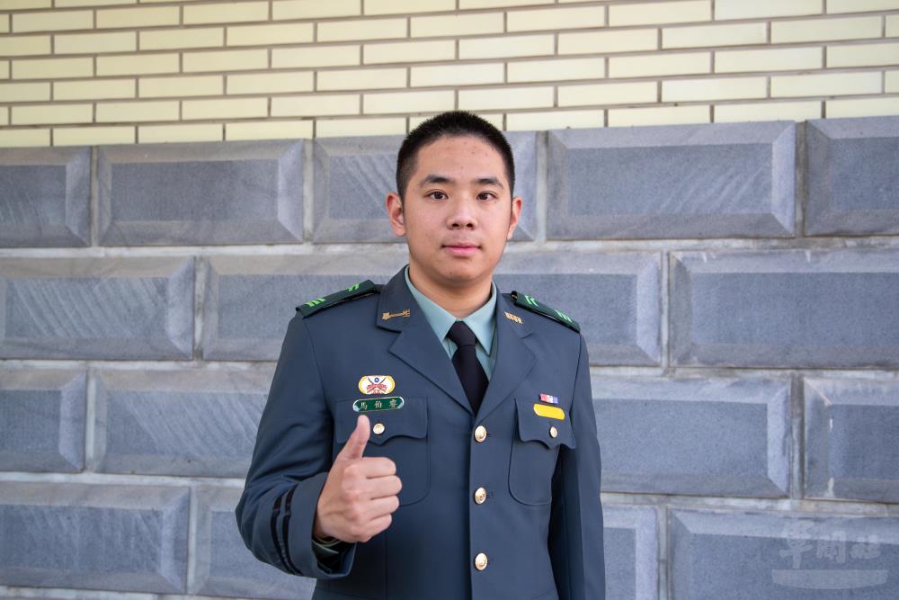 陸軍專科學校運動科學科二年級學生馬同學。