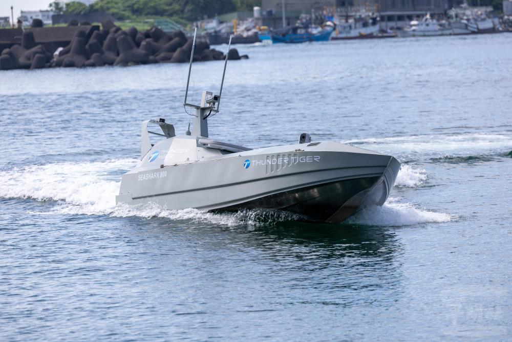 雷虎科技「海鯊800」無人艇。（軍聞社資料照片）