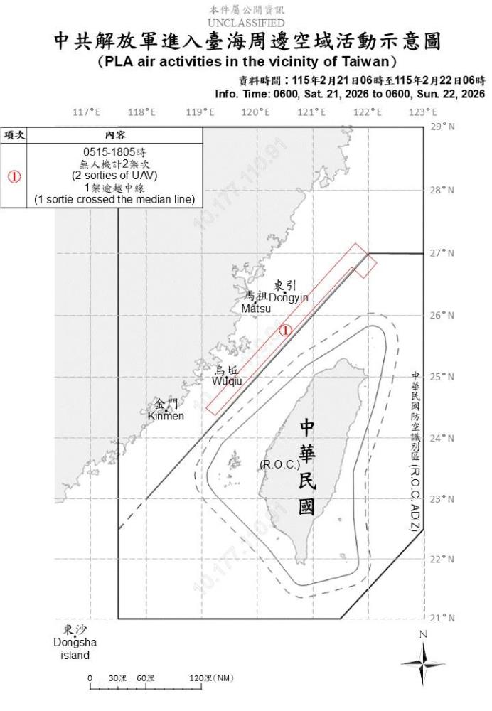 中共機艦臺海周邊活動　國軍嚴密監控應處