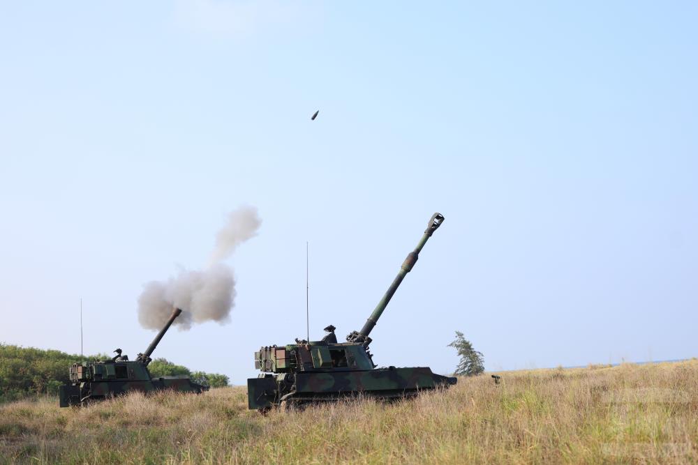 M109A2自走砲實彈射擊。（軍聞社記者林澤廷攝）