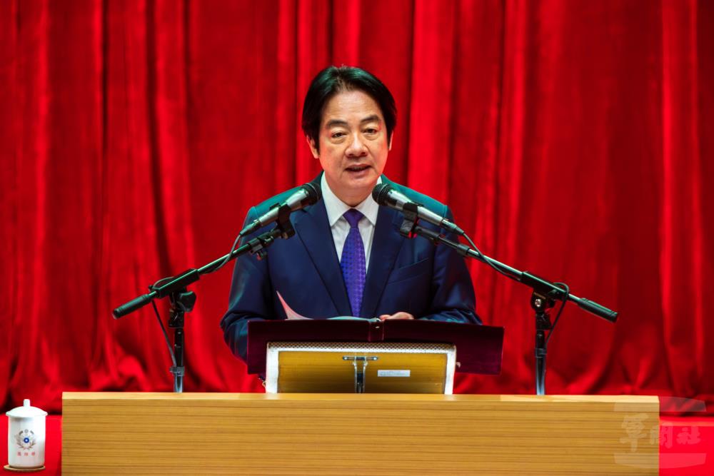 賴總統在軍人節表揚活動中致詞。（軍聞社記者邱奕菖攝）