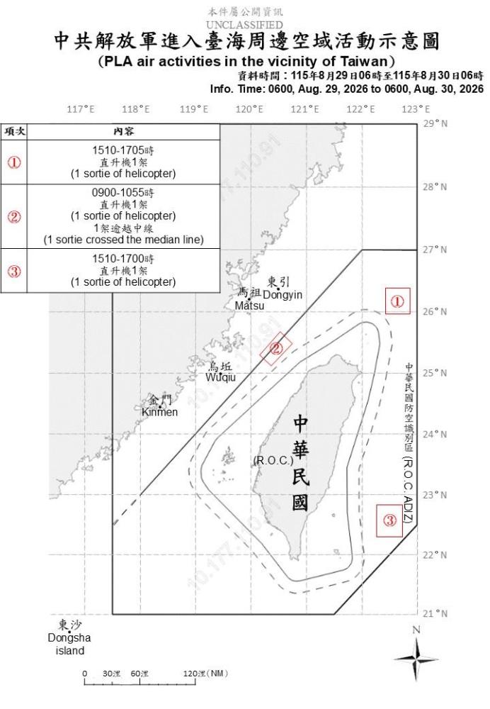 中共解放軍臺海周邊活動　國軍嚴密監控應處