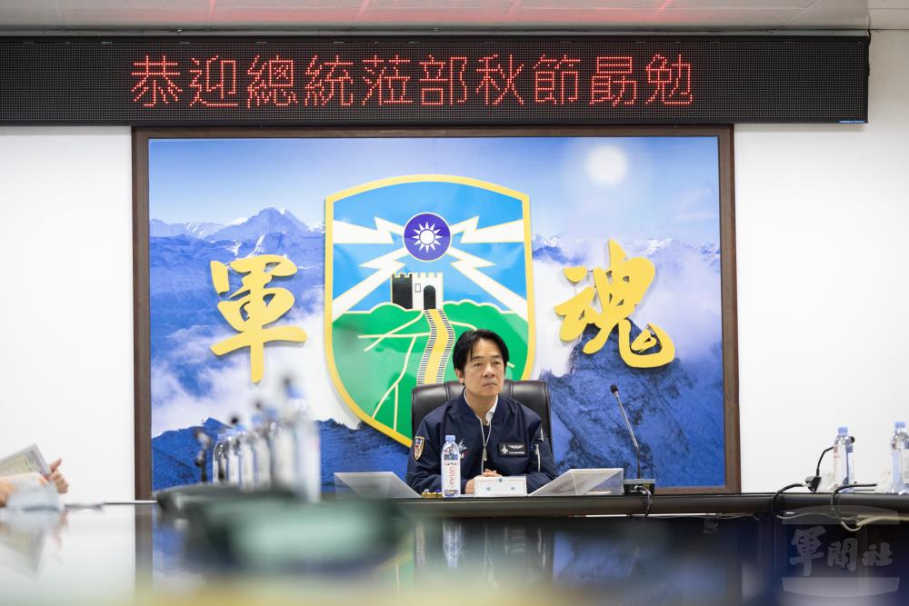 賴總統慰勉陸軍部隊。（軍聞社記者吳柏融攝）