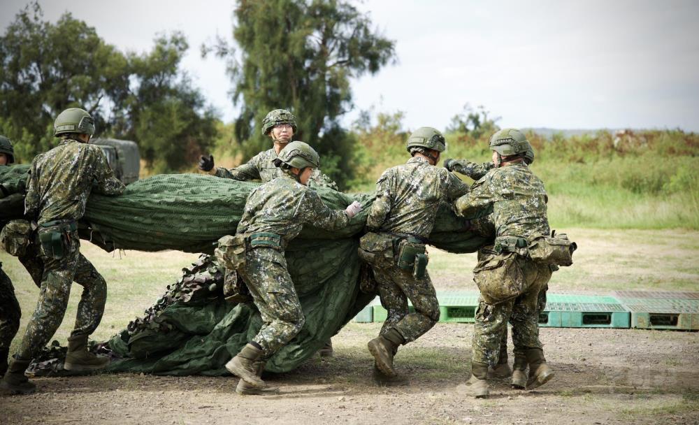 陸軍機步第269旅實施指揮所開設與轉移訓練。（陸軍機步第269旅提供）