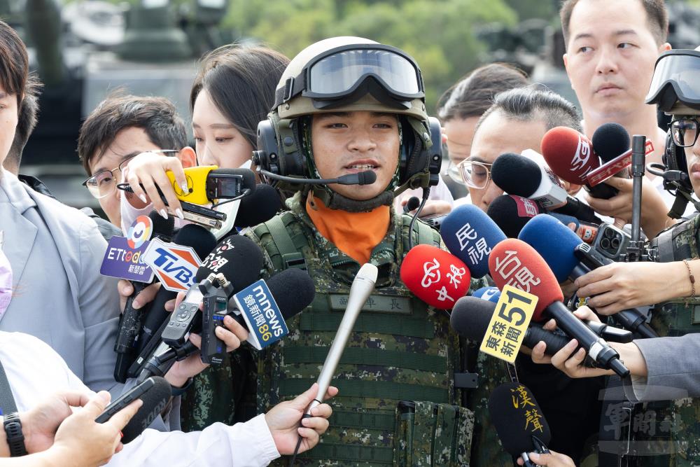 弟弟彭中士感受到國軍戰力的提升。(軍聞社記者吳柏融攝) 弟弟彭中士感受到國軍戰力的提升。(軍聞社記者吳柏融攝)