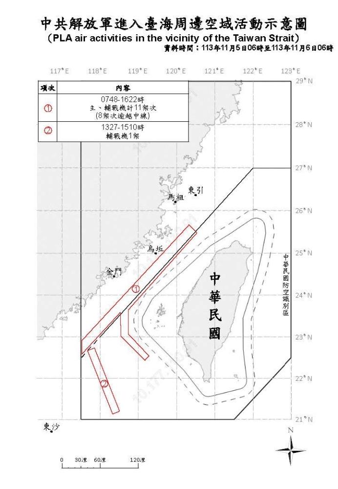 中共機艦於臺海周邊活動　國軍嚴密監控應處