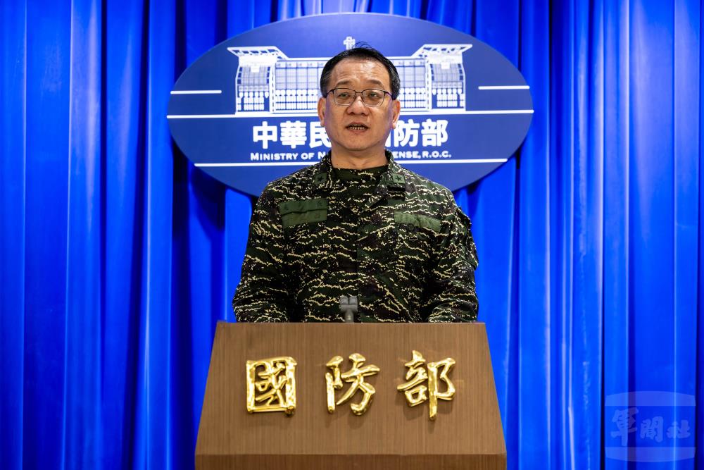 國防部法律司人權保障處處長于健昌少將呼籲各國共同譴責中共軍事挑釁行為。（軍聞社記者蔡枋澐攝）