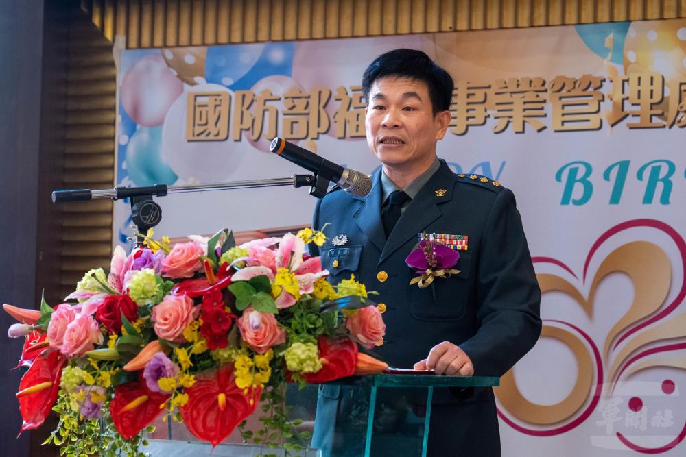 邱處長肯定福利處全體同仁的付出與奉獻。（軍聞社記者吳冠萱攝）
