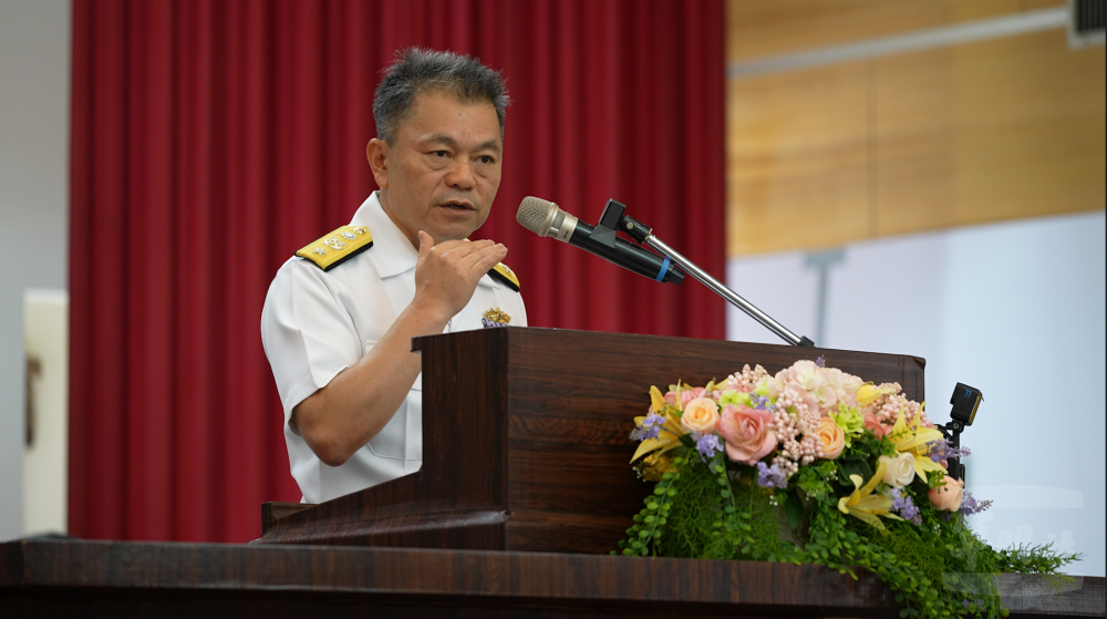 吳指揮官致詞。（軍聞社記者呂尚俞攝）